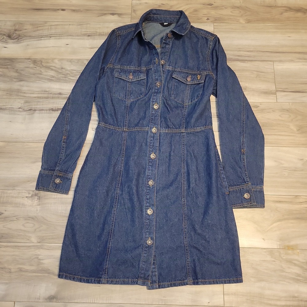 Frye Denim Dress Women XS Blue Dress Western Rodeo Cowgirl